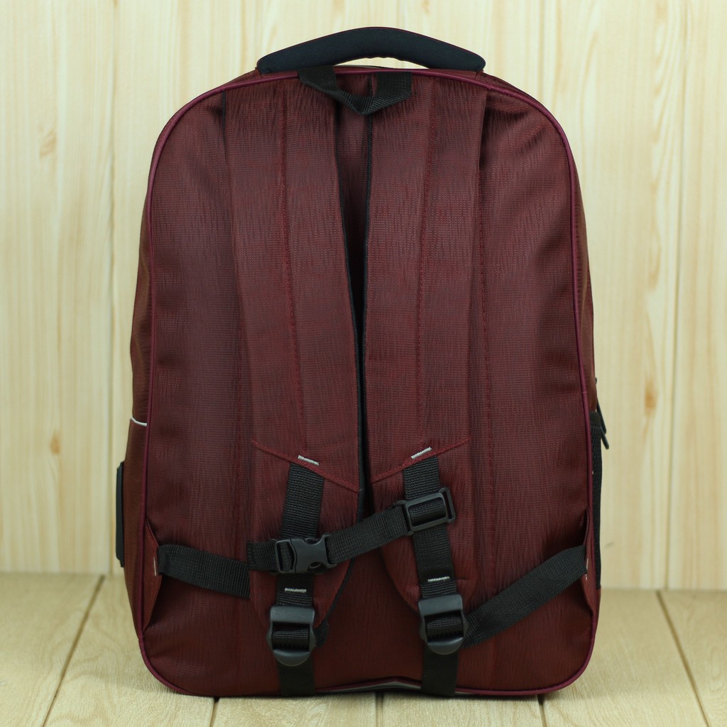 PREMIUM Tas Ransel Cowok Cewek Unisex Back Pack Pria Original Rexsove Merah Imitasi Keren Stylish