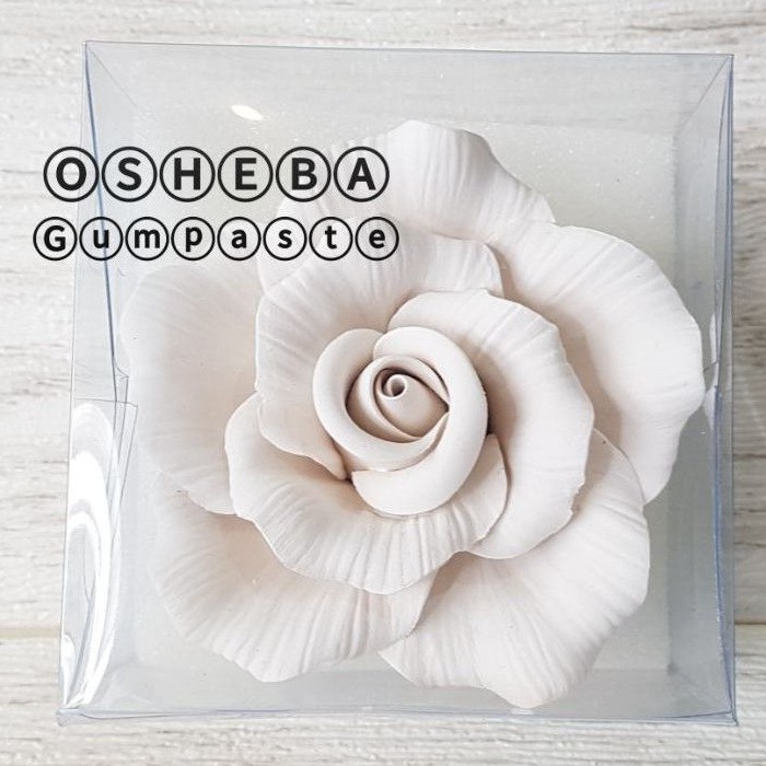 

[osheba] gumpaste bunga mawar PR 7 warna putih