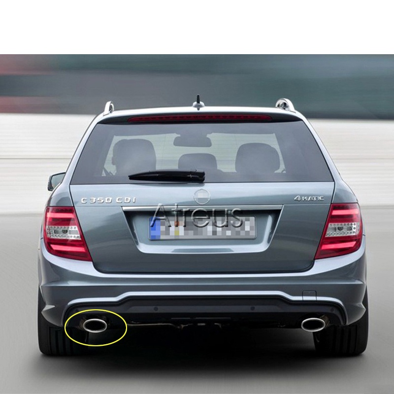 1 Set Pipa Knalpot Bahan Stainless Steel 304 Untuk Mercedes W204 BENZ C-Class