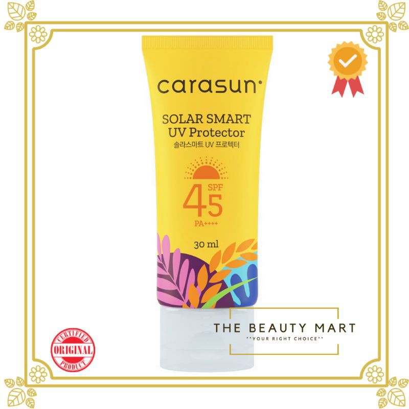 Carasun Solar Smart UV Protector Spf 45 PA++++ Size: 30ml | 70ml | Sachet 8ml