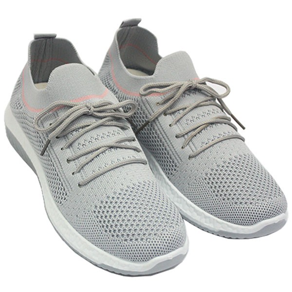 Klensia Sport Shoes Sepatu Sneakers Wanita Bertali Abu 689-009- Grey-3