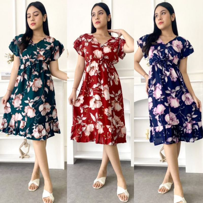 DRESS YOLANDA / DASTER YOLANDA / DASTER BALI BAHAN RAYON SUPER / DASTER BALI PREMIUM