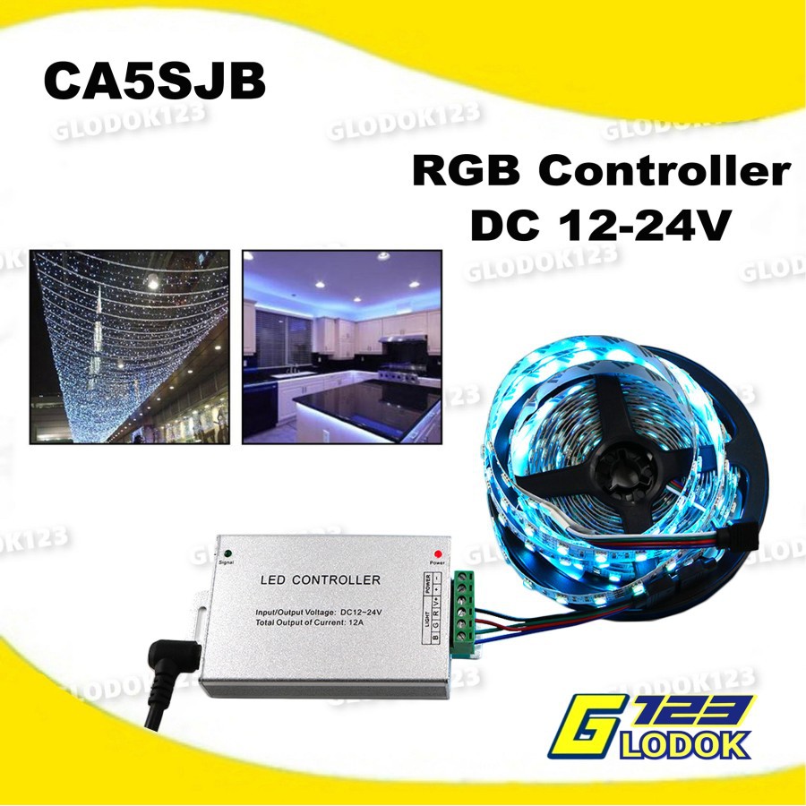 Kontroler LED Strip RGB DC 12-24V 12A LED Controller Aluminium CA5SJB