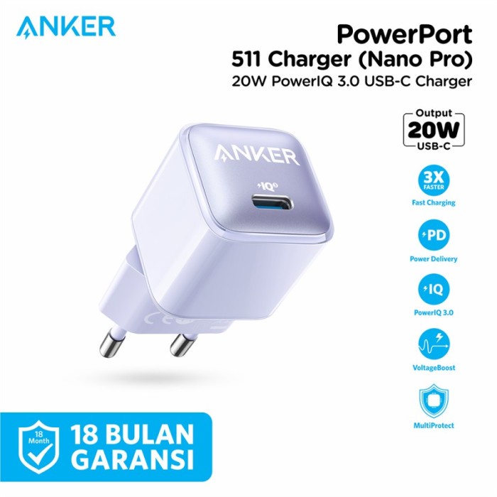 Wall Charger Anker PowerPort Nano Pro 20W - A2637