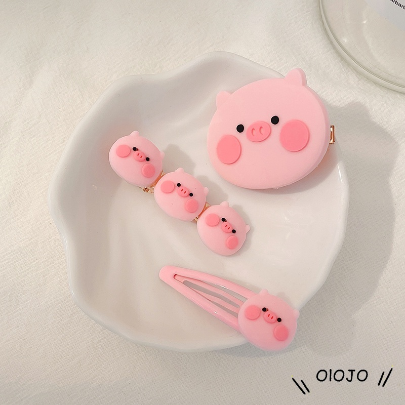 【COD】Cute Pink Piggy Hairpin Poni Rusak Rambut Aksesoris Rambut Gadis Bulang Hadiah
