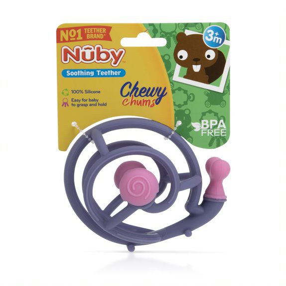 Nuby Baby Teether Chewy Chump - Mainan Teether Silikon / Gigitan Bayi 3m+ (Tersedia Varian Karakter)