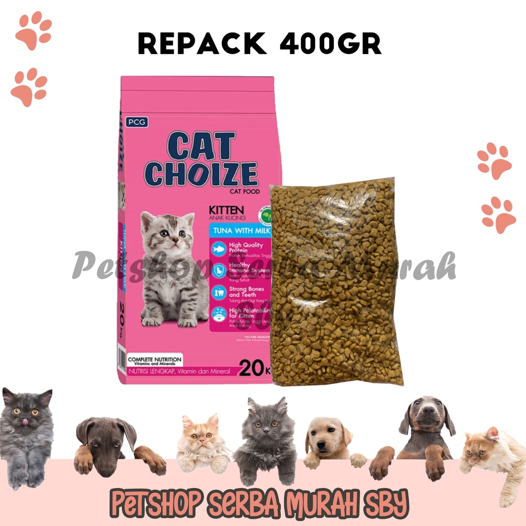 Cat Choize Kitten Tuna Repack 400gr - Makanan Kering Anak Kucing Rasa Tuna - Cat Dry Food