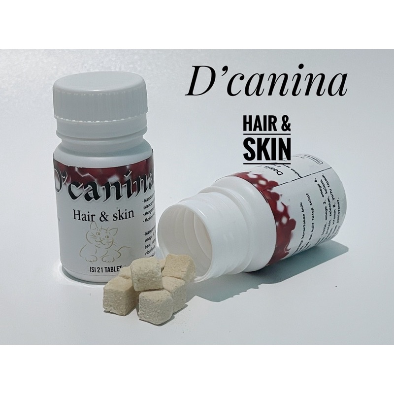 D'canina vitamin anti rontok dan pelebat bulu kucing