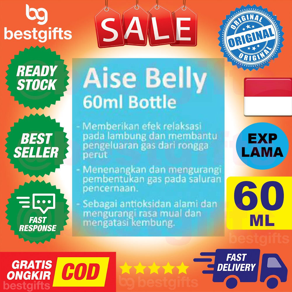 PURE KIDS PUREKIDS AISE BELLY NATURAL ORANGE MINT KEMBUNG MASUK ANGIN ANAK LEWAT SENDAWA GAS 60 ML