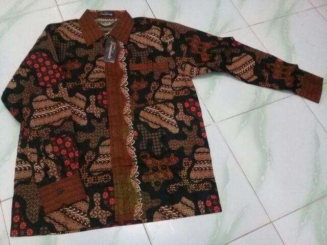 Qnunbatik Hem/kemeja Batik Lengan Panjang Pria Uk Standard - 5l Narita Prodo