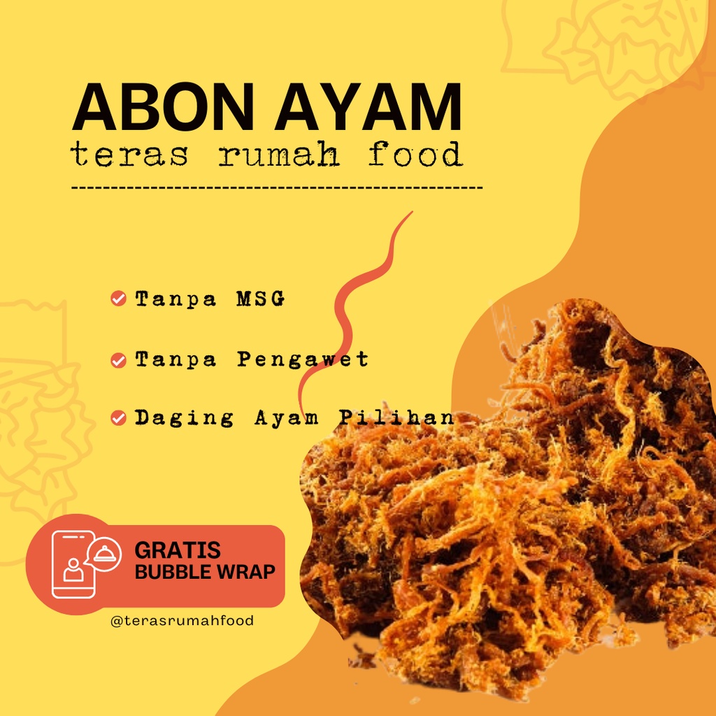 

Abon Ayam / abon ayan tanpa MSG / Abon Ayam Tanpa Pengawet / abon ayam Gratis Bubble Wrap / abon ayam homemade