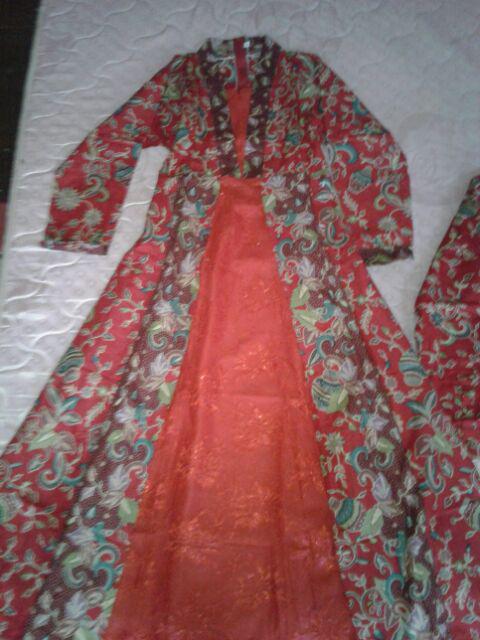 Qnunbatik Batik Keluarga/family Gamis Muslim Krisdayanti (kd) Gentong Merah