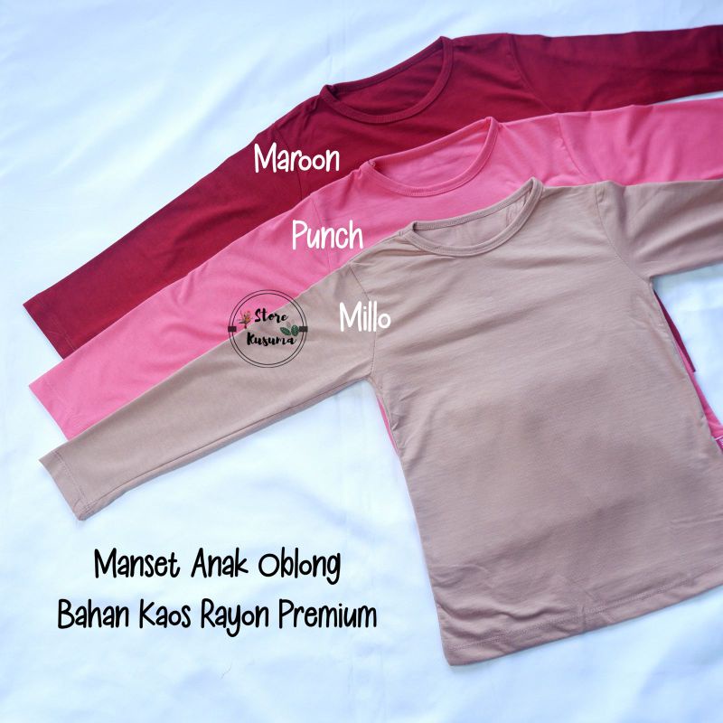 Manset Kaos anak size S umur 1-2tahun bahan kaos premium model krah oblong