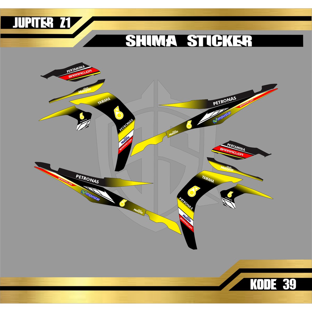 [COD] Stiker JUPITER Z1 striping JUPITER Z1 motor HONDA motor sticker variasi Racing Petronas 39 - 4