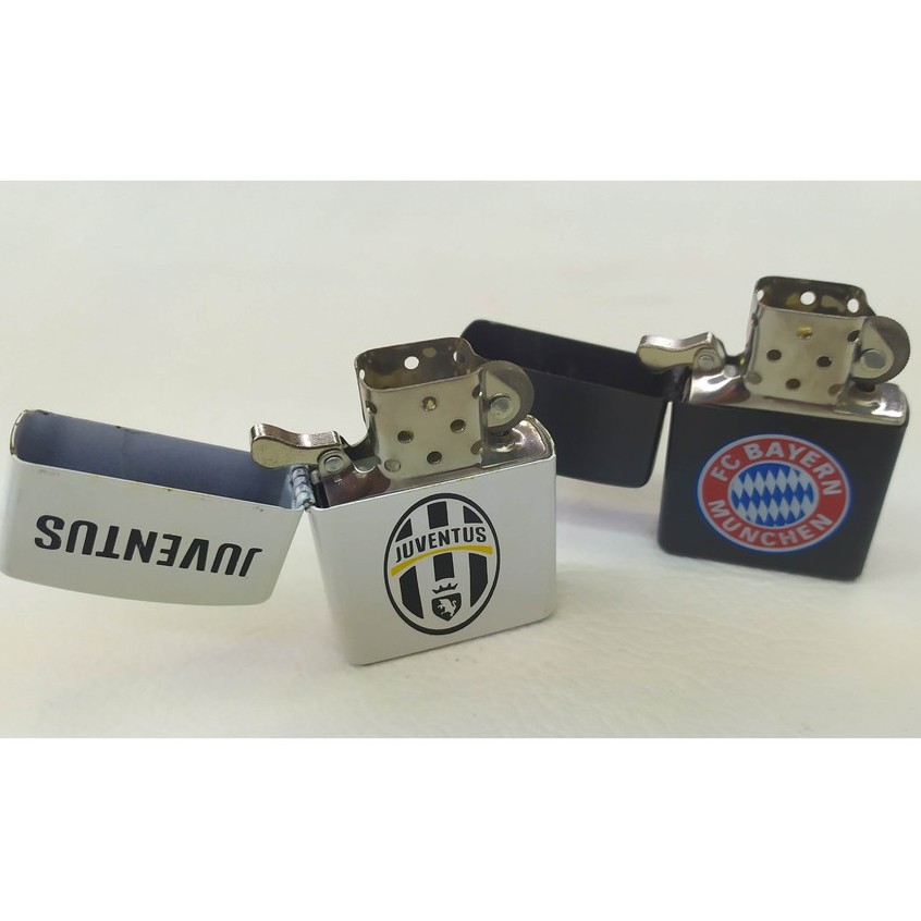 NKOREK API MODEL ZIPPO LOGO JUVENTUS DAN BAYERN MUNCHE