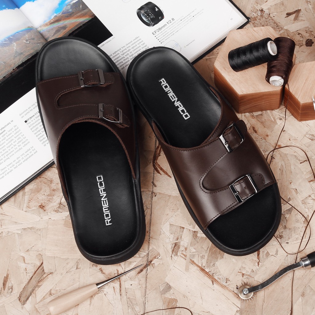 Sandal Pria Romenaco R46 Black Brown