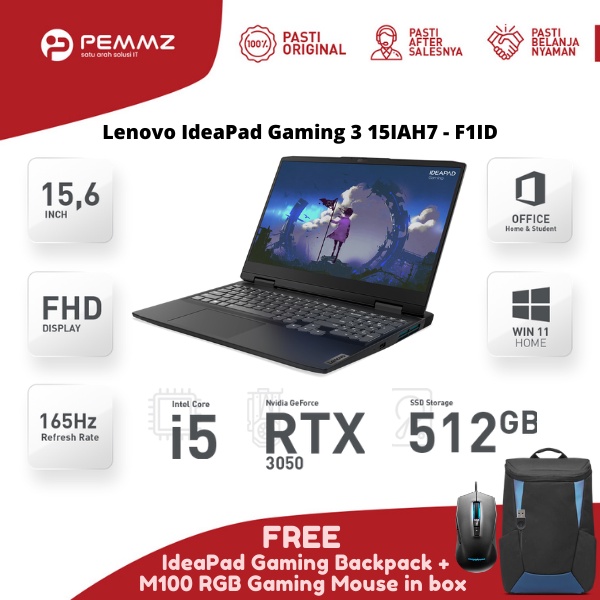 Jual Lenovo Ideapad Gaming Iah F Id I H Rtx Gb