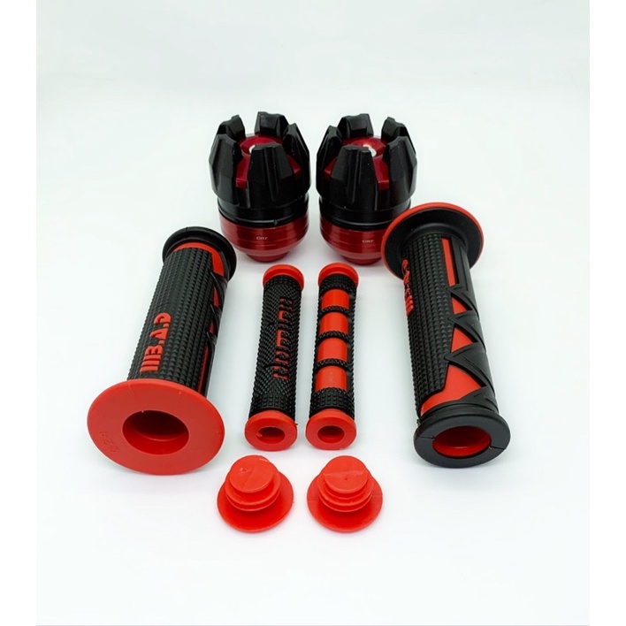 (PAKET 3 in 1) handgrip BAD shark + jalu as buah naga + karet handle rem universal