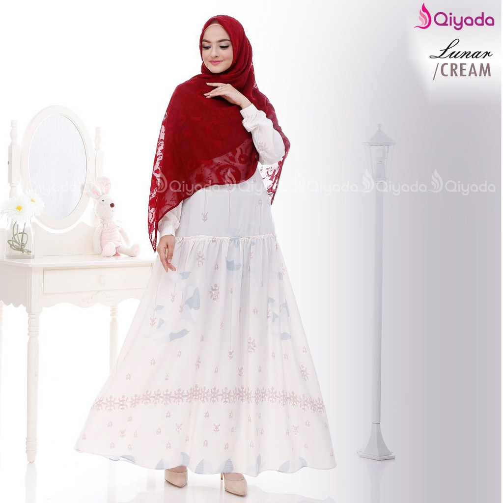 Gamis Qiyada Lunar Cream