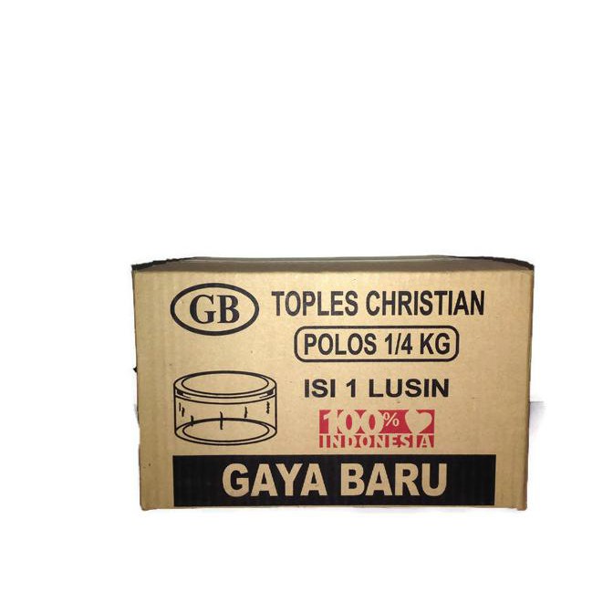 Gaya Baru Toples Christian Kue Kering Nastar Plastik Mika 250 Gram