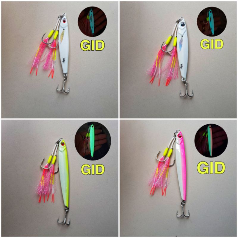 Metal Jig GID KOMPLIT - Untuk Mancing Malam