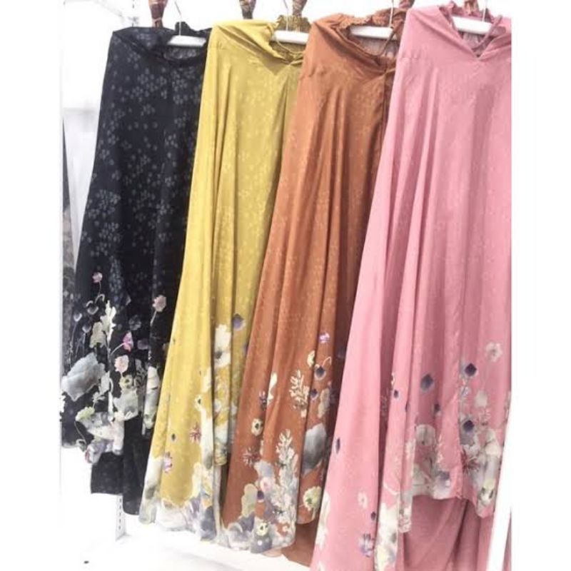 NEW with Tag PRAYER robe Mukena FIORE MUSTARD ❤️  bahan RAYON TANSEL (adeem) ❤️ buttonscarves button