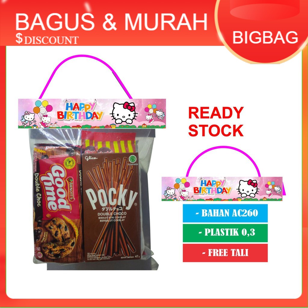 

TAS ULTAH TERLARIS / TAS ULANG TAHUN / TAS READY STOK Snack BIGBAG SHOP