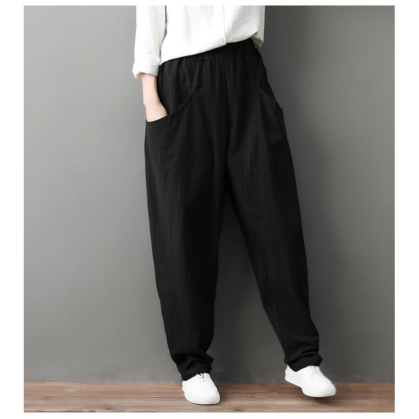  Baggy  Pants  Celana  Panjang Nine Lebar Casual Bahan  Katun  