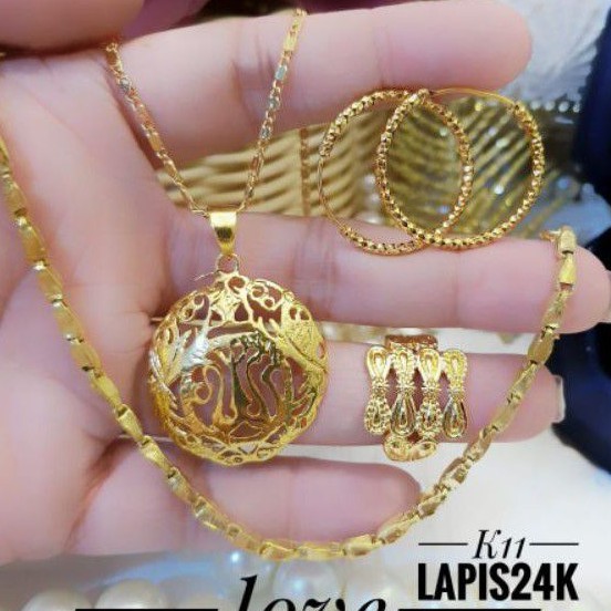 Xuping Set Perhiasan lapis Emas 24K Terlaris Y990