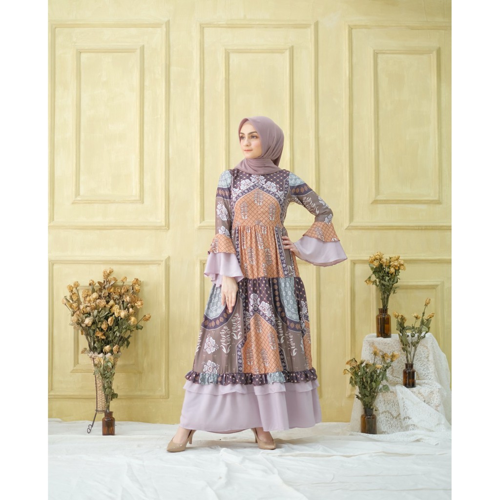 Laluna Dress | Peach | Maxmara Lux | Dress Kondangan Pesta | Casual Dress
