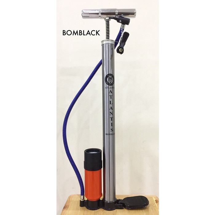 Pompa ban sepeda motor mobil bola model tabung meter manual stainless