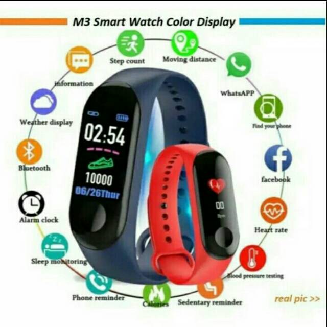 Jam Tangan Kesehatan Smartwatch/New Arival Smartwatch m3 jam tangan jantung