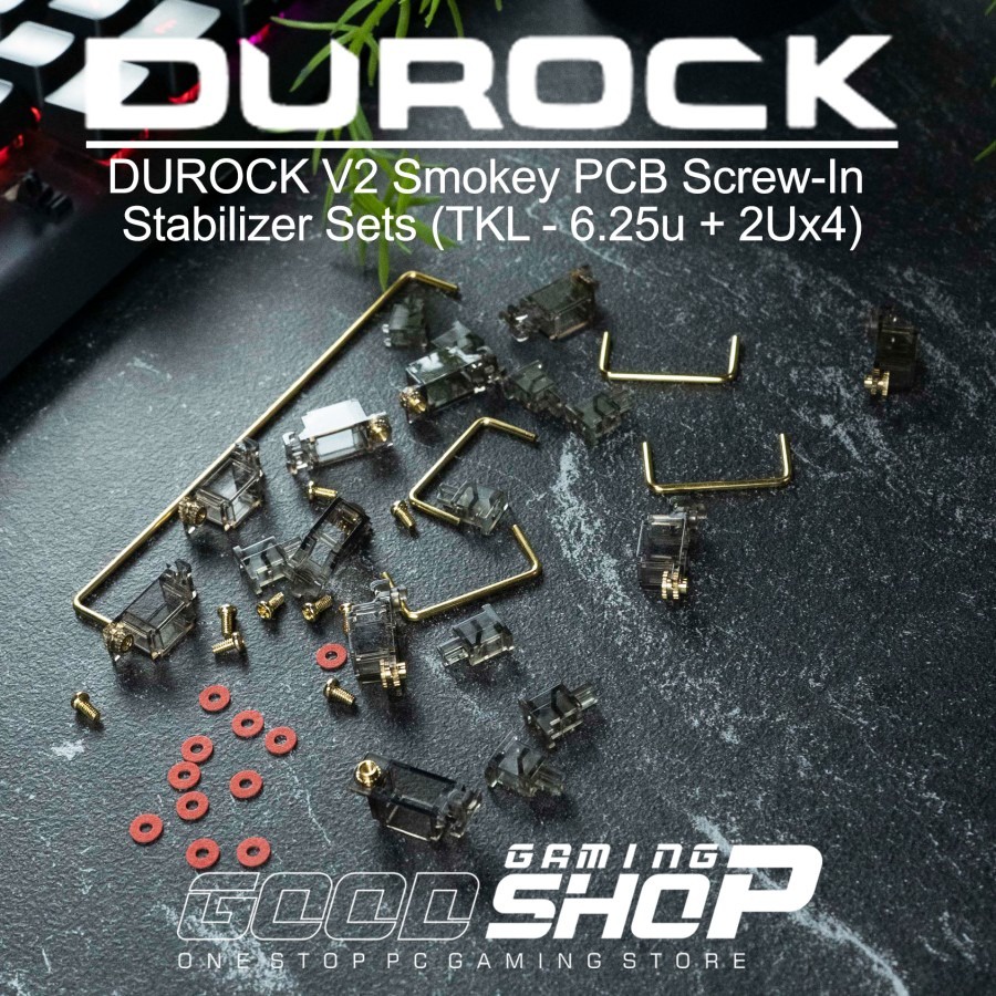 DUROCK V2 Smokey PCB Screw-In Stabilizer Sets / Durock Stabilizer TKL