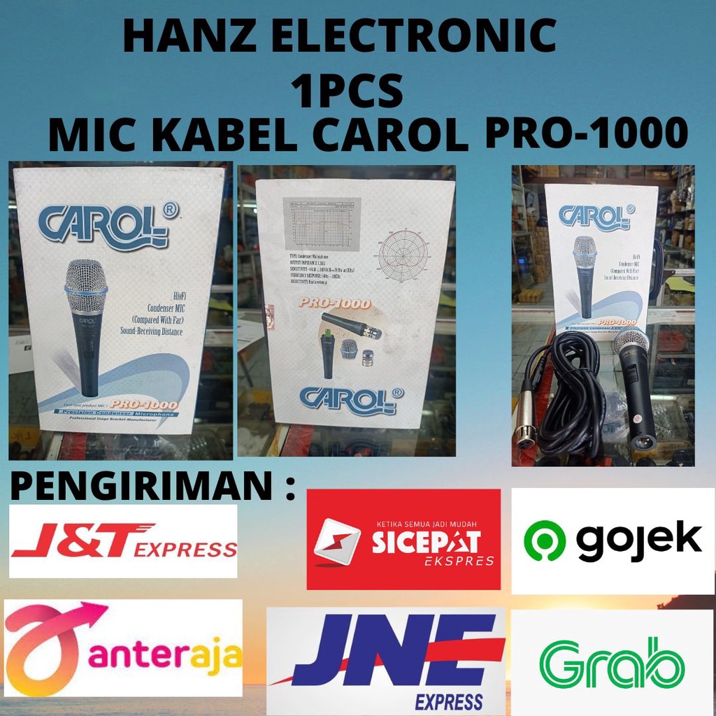 HANZ ELETRONIK M024 MIC KABEL CAROL PRO 1000 MICROPHONE CONDENSER