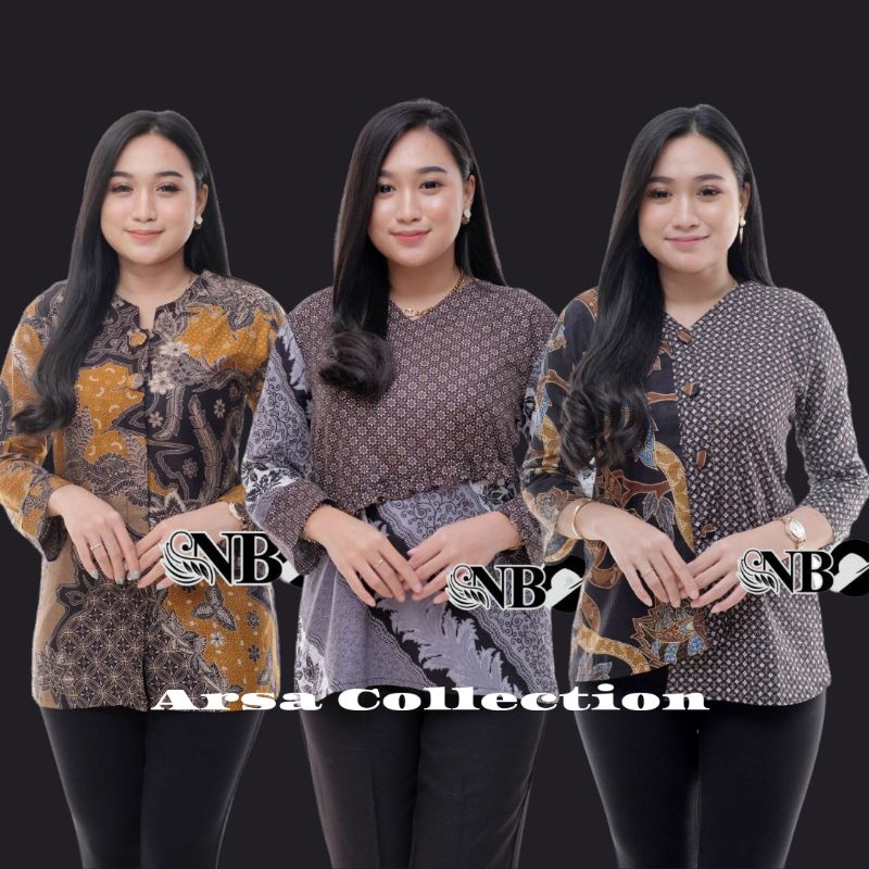 M-L-XL-XXL ATASAN BATIK WANITA MODERN ASJ SA HRB026 MONALISA