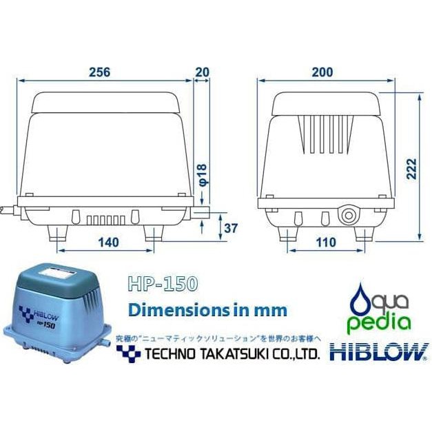 Techno Takatsuki Hp150 Pompa Udara Hiblow Air Pump Japan Kualitas Baik