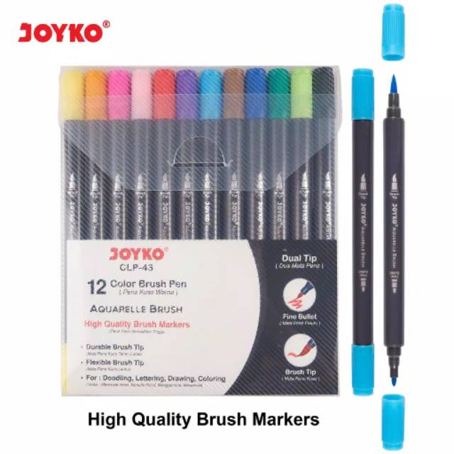 

Color Brush Pen Pena Kuas Warna Joyko CLP-43 12 Warna Color