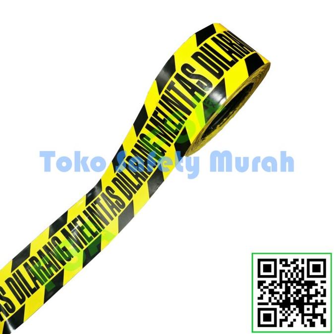

Police line DILARANG MELINTAS Barricade Tape Plastik 3 inch 300 meter
