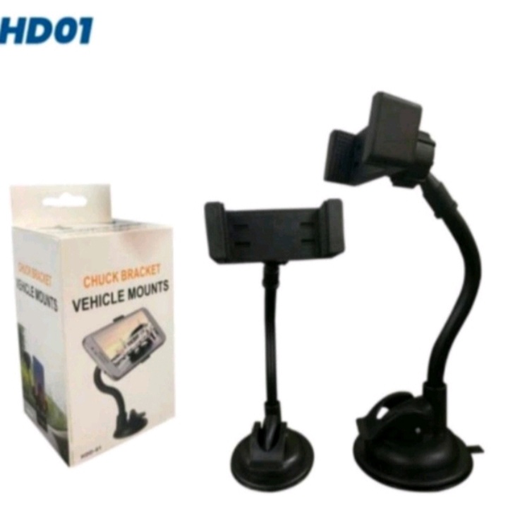 Stand Holder HP di Mobil / Meja Kaca/ Kaca Jendela Holder Mobil / Meja Holder Dengan Suction Cup HDD01 (360 Degree Rotation)