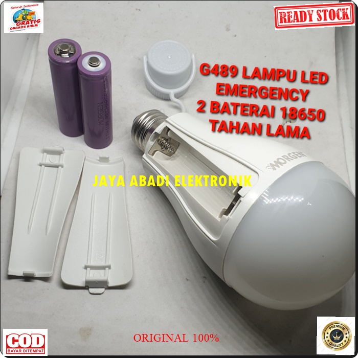 G489 ORIGINAL MORGEN 16 WATT LAMPU LED EMERGENCY EMERGENSI EMERGENCI E27 DARURAT BATERAI CAS 18650 MAGIC LAMP BOHLAM SINAR TERANG COLOKAN LISTRIK SETRUM PITING SOCKET SOKET STOP KONTAK TERMINAL PENAMBAH TEMBOK DINDING ON OFF COLOK FITING TES G489  TAHAN 5