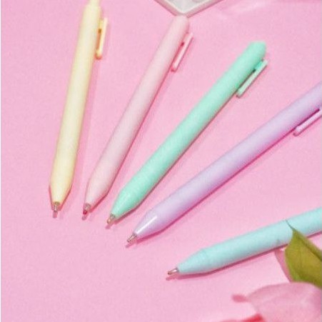 

Pulpen mekanik pastel lucu pulpen cetek macaron makaron pen mekanik cetek bolpen pena