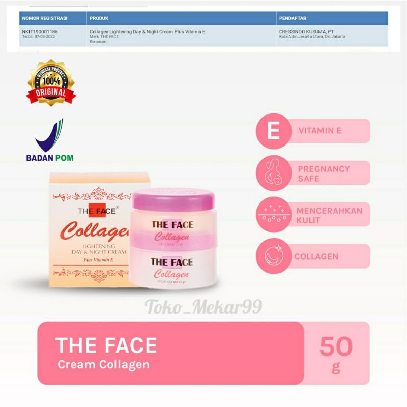 THE FACE PAKET CREAM COLLAGEN BPOM RESMI COMPLIT 5IN1 ( CREAM SIANG SUSUN+MALAM+TONER+SERUM+SABUN ) ORIGINAL TERMURAH HARGA GROSIR BISA COD PAKET KOSMETIK PEMUTIH GLOWING/PAKET COLLAGEN LENGKAP 4in1 / 3in1 / 2in1