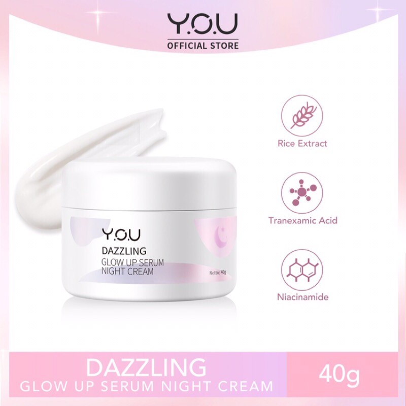 YOU DAZZLING GLOW UP SERUM NIGHT CREAM 40gr