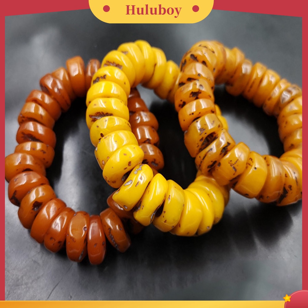 Hu Hu Hu Hu Hu Alat Bantu Pasang Kacamata♡ Gelang Tangan Manik-Manik Abacus Beeswax Amber Natural Untuk Wanita