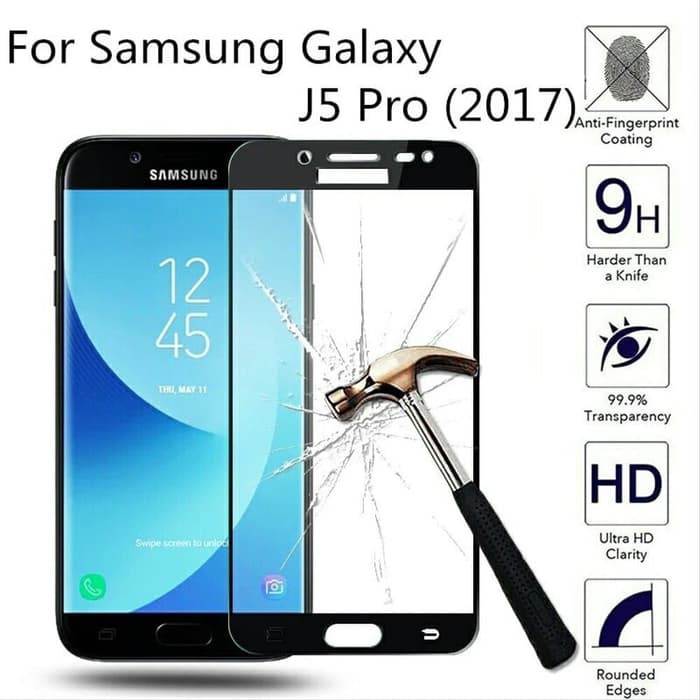 Tempered Glass 9H Full Cover For Samsung J5 Pro