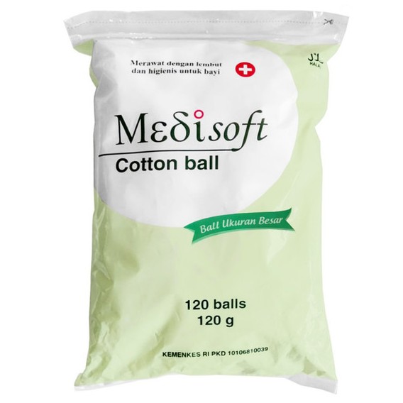 Medisoft Cotton Ball / Kapas Ukuran Besar (120 balls)