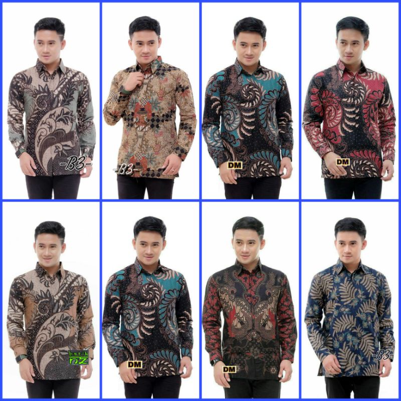 Kemeja Batik Lengan Panjang Batik Kondangan Pria Batik Etnik Sekarjagad