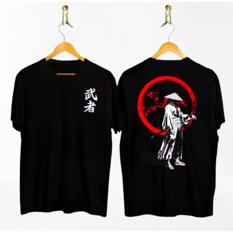 KAOS WUTZE RED CIRCLE//KAOS SAMURAI JAPAN//KAOS HITAM