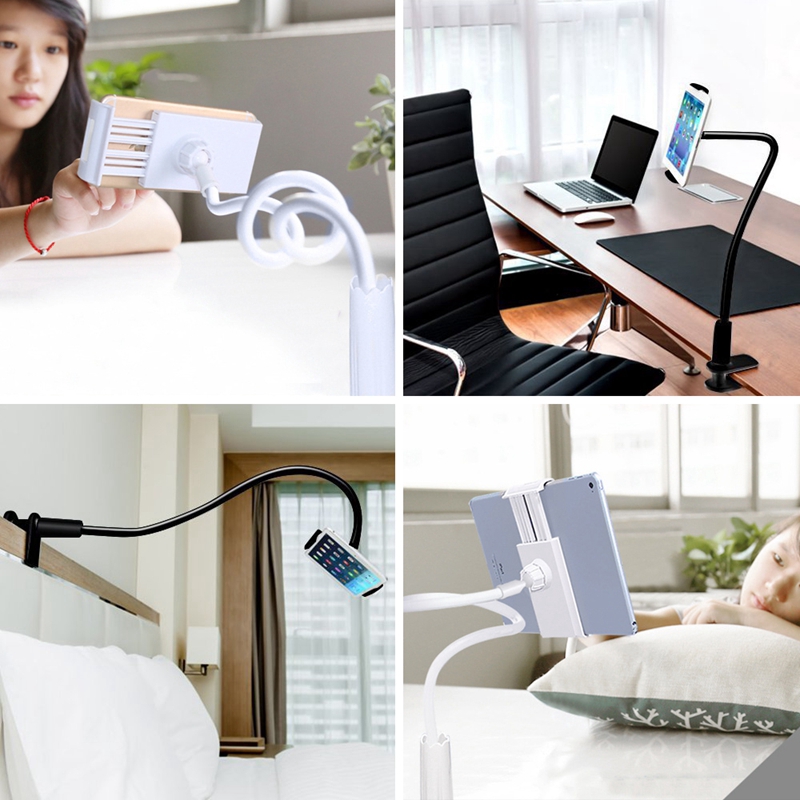 Universal 360 Rotating iPad Stand Holder / Adjustable Lazy Tablet Holder Mount / Bed Desk Table Clip Long Arm Flexible Bracket / For iPad Mini Air Kindle Samsung