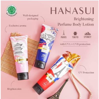 * NCC * Hanasui Perfume Body Lotion Parfum - Brightening UVA + UVB Protection - Net 180 ml